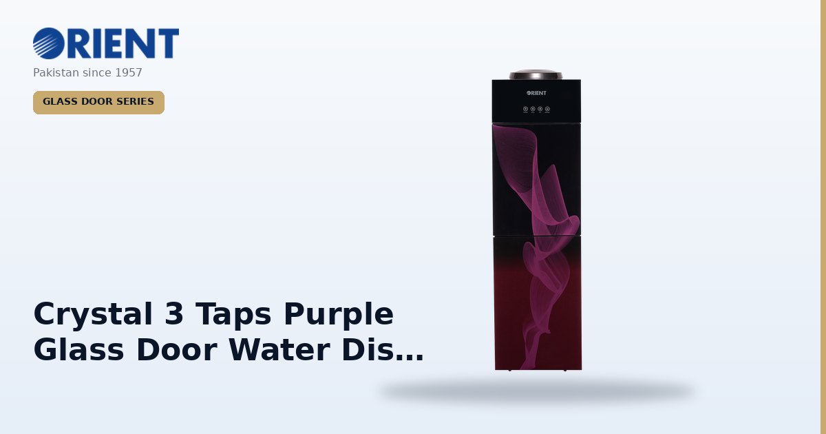 Crystal 3 Taps Purple Glass Door Water Dispenser