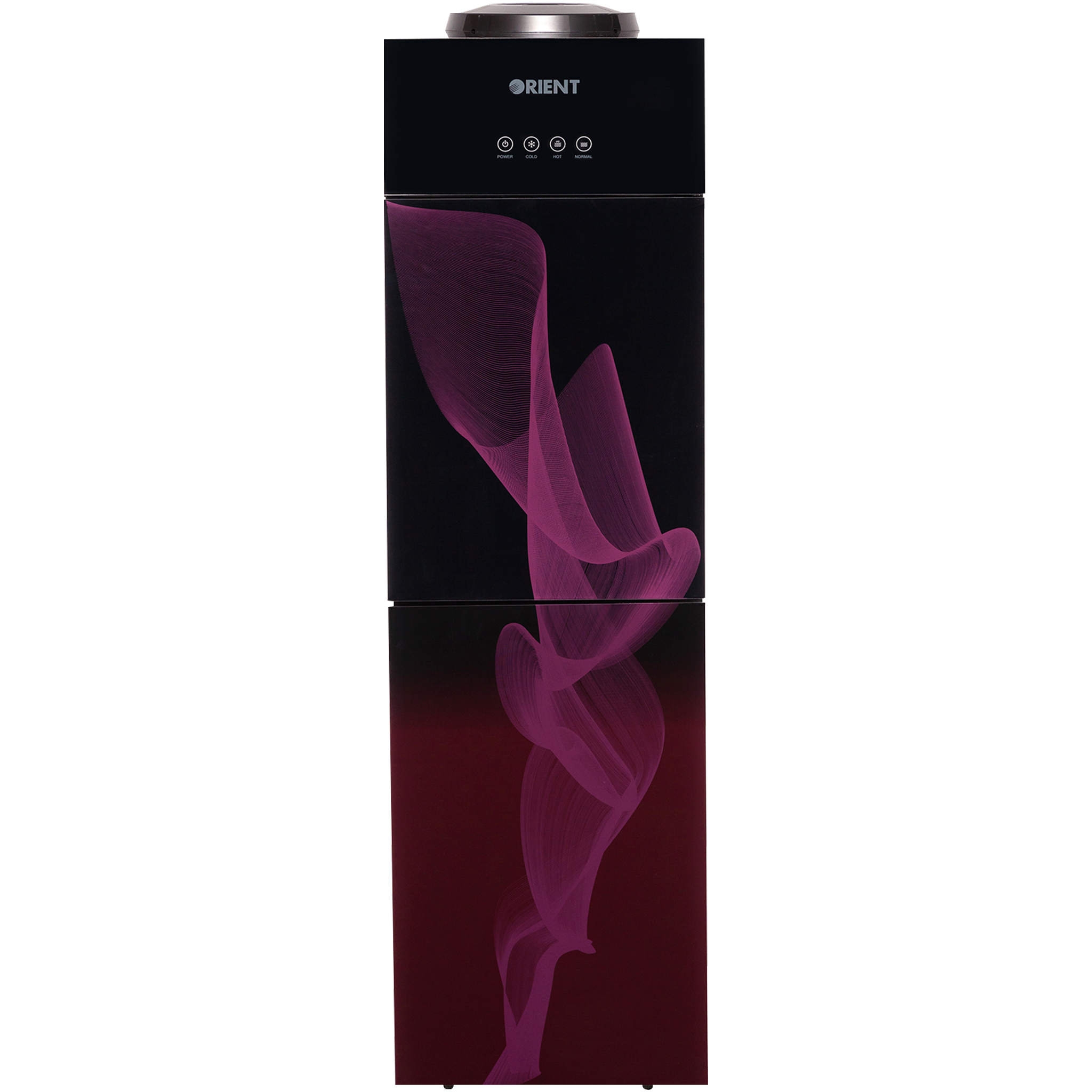 Crystal 3 Taps Purple Glass Door Water Dispenser